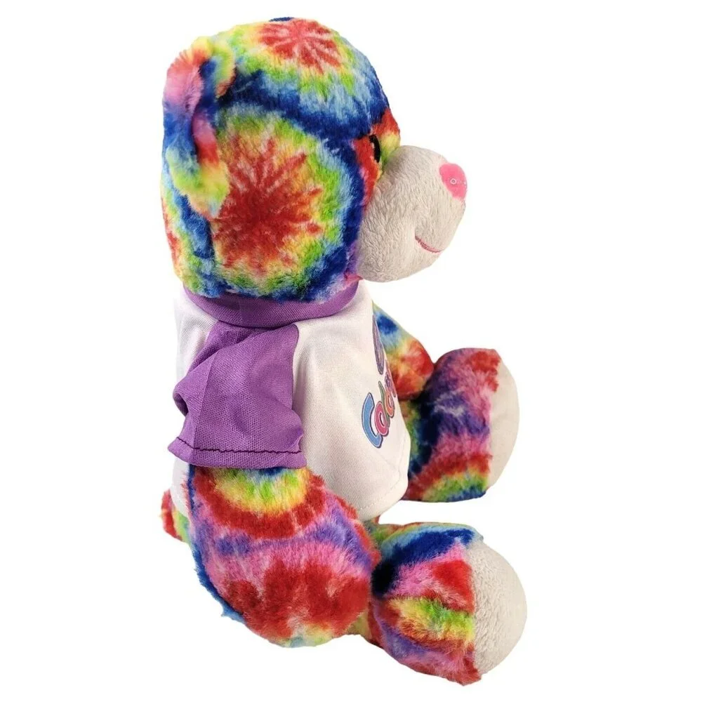 Peace Pals Tie-dyed Bear 12" Colorado Peace T-shirt Plush Stuffed Animal 2017 - Picture 2 of 8